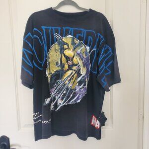 NWT Civil Regime x Marvel Hero Elite Series Wolverine black oversized t shirt L